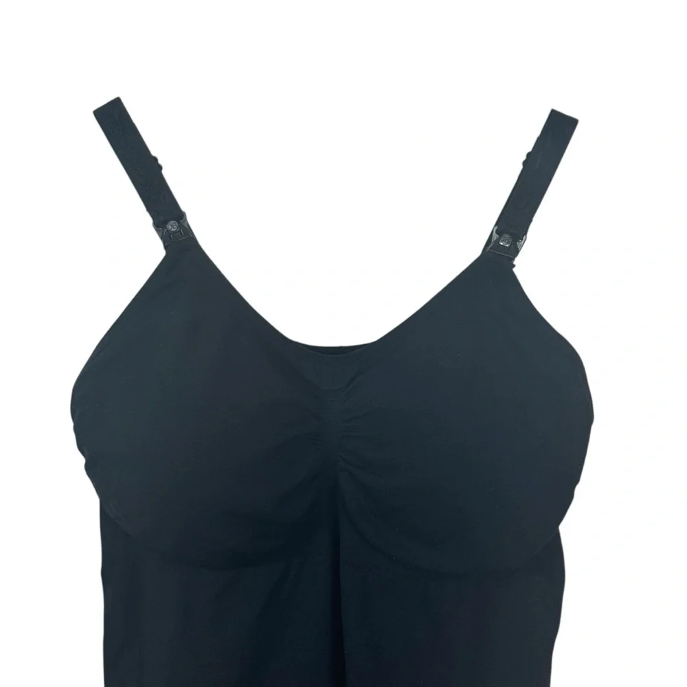 KINDRED BRAVELY Simply Sublime® Maternity & Nursing Tank Black Bra Medium Busty - Picture 8 of 14